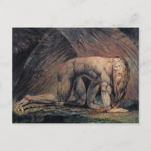William Blake Art nebakanezer Postkarte