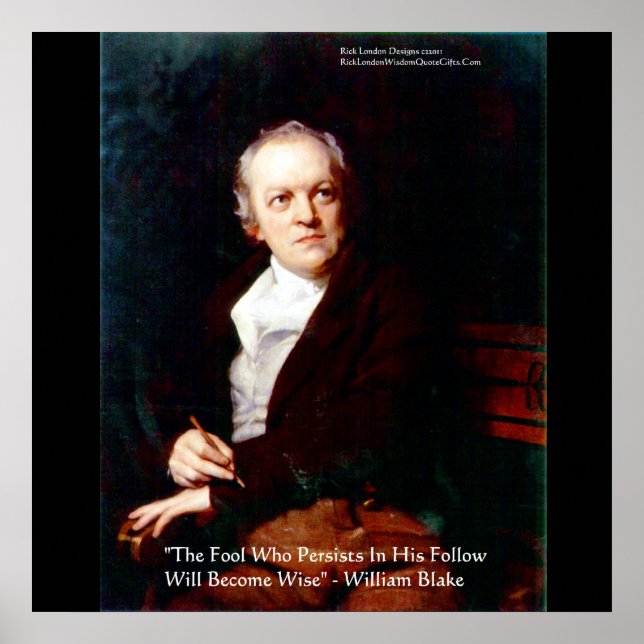 William Blake "Become Wise Wisdom Posters" Poster (Vorne)