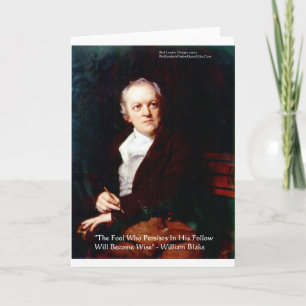 William Blake "Become Wise" Zitate von Weisheit Karte