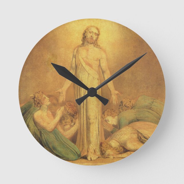 William Blake | Christus erscheint den Aposteln a Runde Wanduhr (Vorderseite)