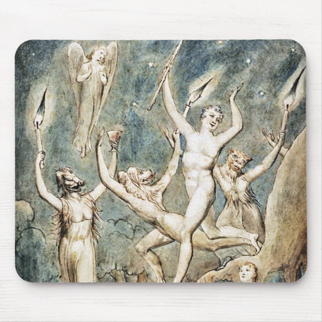 William Blake: Comus mit seinen Reisenden Mousepad (Vorne)