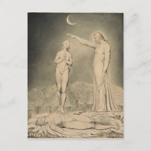 William Blake: Das Milton`s Paradies ist verloren Postkarte