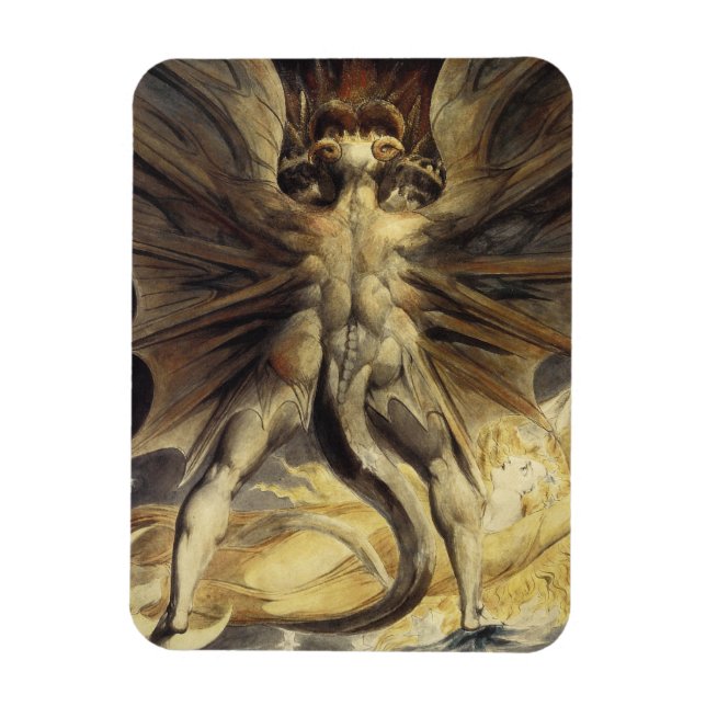 William Blake - Der Große Rote Drache und die Frau Magnet (Vertikal)