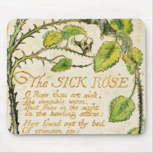 William Blake   die kranke Rose, von den Liedern Mousepad