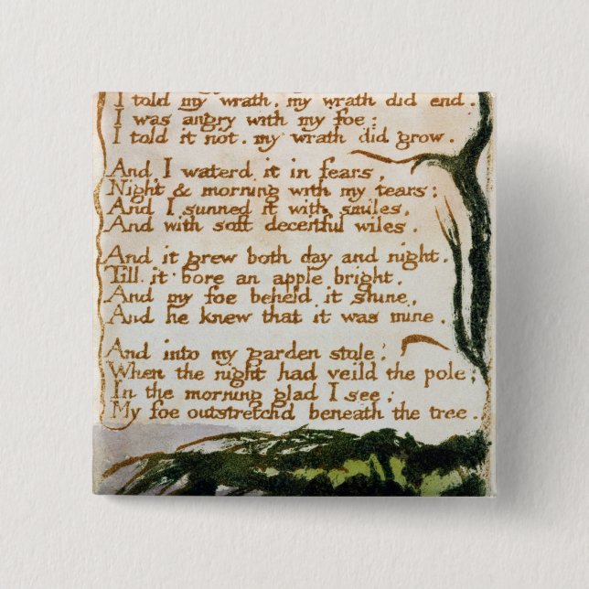 William Blake | ein Gift-Baum Button (Vorderseite)