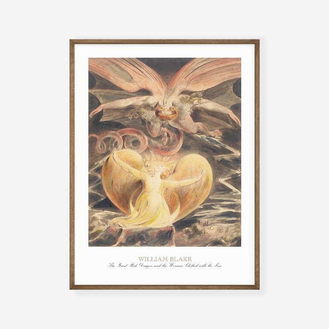 William Blake Great Red Dragon Woman Clothed Sun Poster (Von Creator hochgeladen)