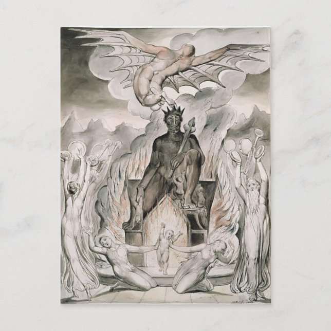 William Blake: Illustration Christi Geburt Postkarte (Vorderseite)