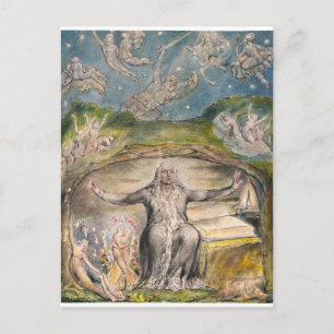 William Blake: Illustration zu Milton`s L`Allegro Postkarte