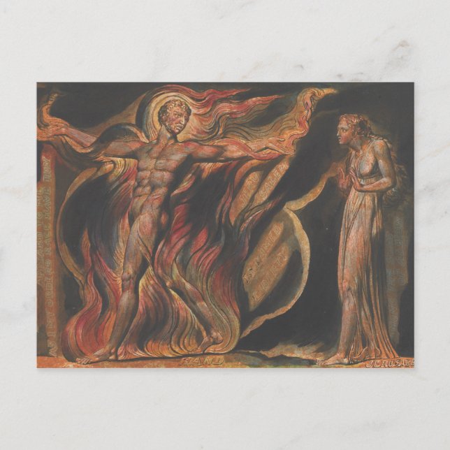 William Blake - Jerusalem, Plate 26, solche Vision Postkarte (Vorderseite)