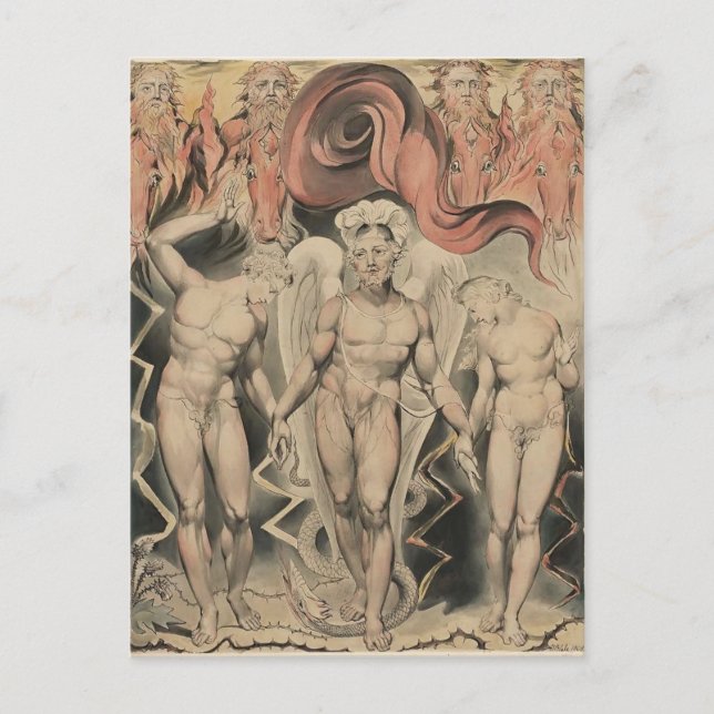 William Blake: Milton's Paradise Lost Postkarte (Vorderseite)