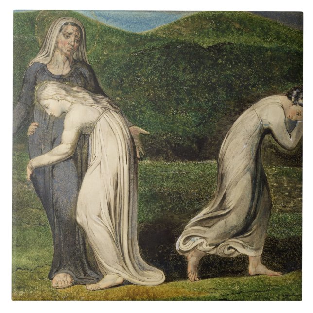 William Blake | Naomi, der Ruth und Orpah zu Fliese (Vorderseite)