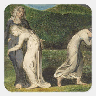 William Blake   Naomi, der Ruth und Orpah zu Quadratischer Aufkleber