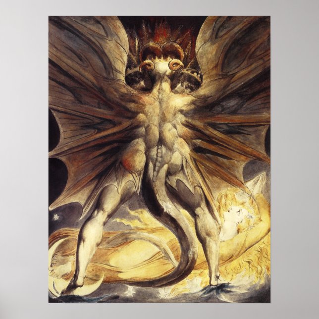 William Blake Red Dragon Poster (Vorne)