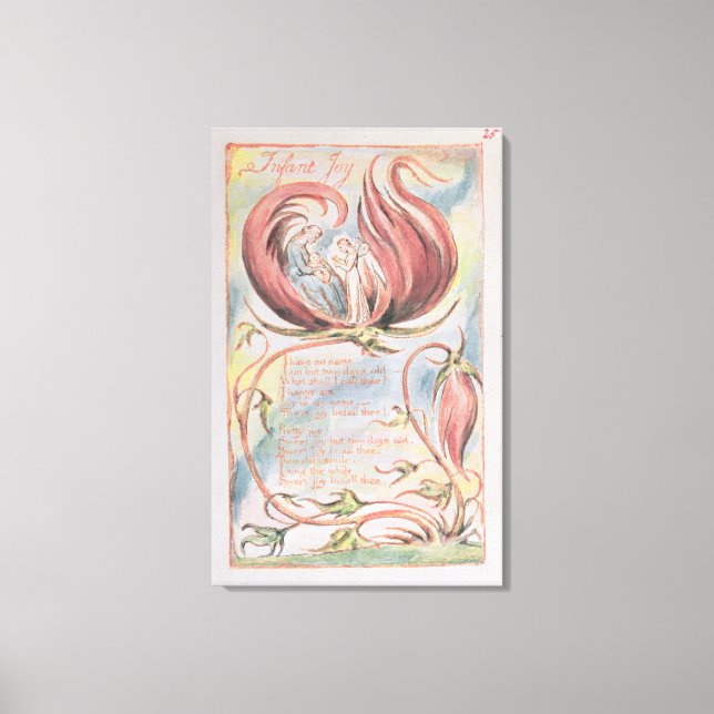 William Blake | Songs of Innocence; Säugling Joy,  Leinwanddruck (Vorderseite)