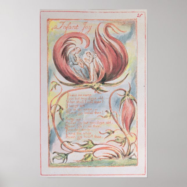 William Blake | Songs of Innocence; Säugling Joy,  Poster (Vorne)