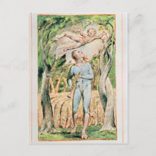 William Blake   Songs of Innocence; "the Piper" , Postkarte