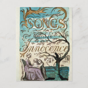 William Blake   Songs of Innocence, Titelseite Postkarte