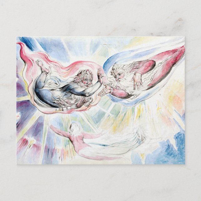 William Blake St Peter und St James mit Dante Postkarte (Vorderseite)