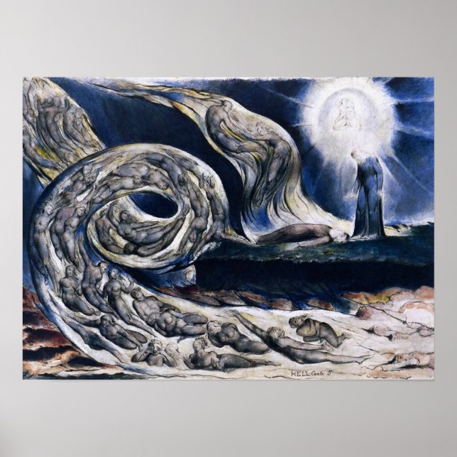 William Blake The Lovers Whirlwind Poster (Vorne)