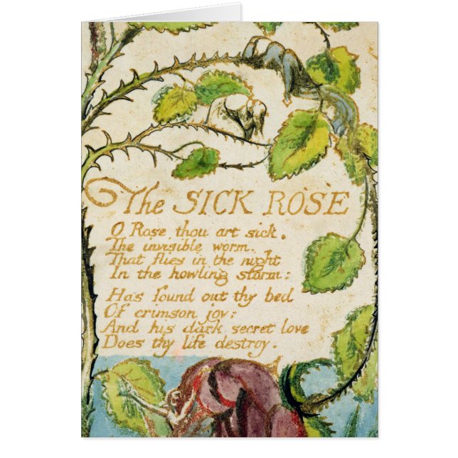 William Blake The Sick Rose, from Songs of Innoc (Vorne)