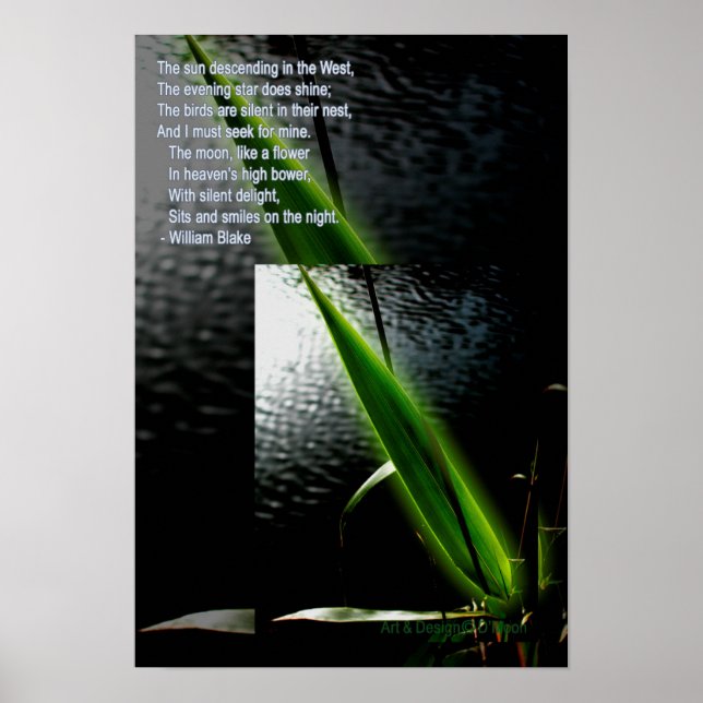 William Blake Zitat-Poster "Stumme Freude" Poster (Vorne)