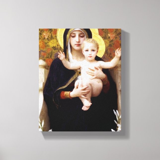 William Bouguereau - Die Madonna von den Lilien Leinwanddruck (Vorderseite)