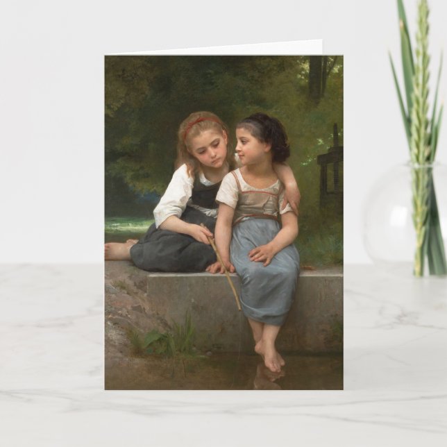 William Bouguereau - Fischerei auf Frosche Karte (Vorderseite)