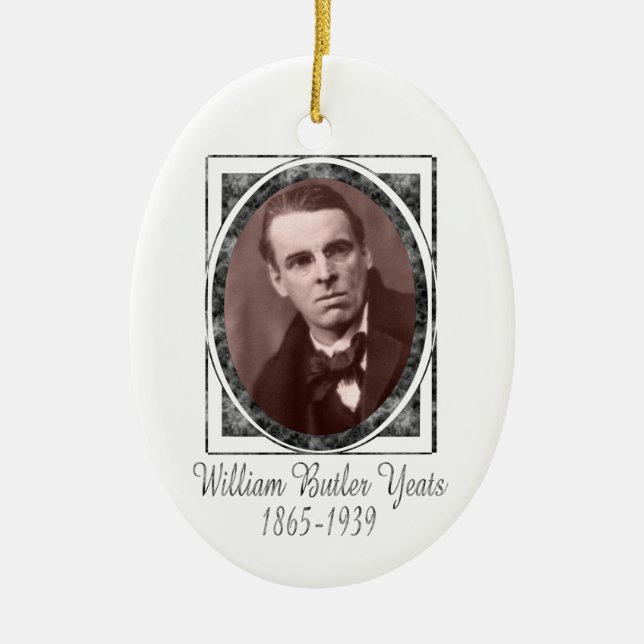 William- Butler Yeatsverzierung Keramik Ornament (Vorne)