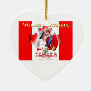 William & Catherine Canada Royal Tour Keramik Ornament