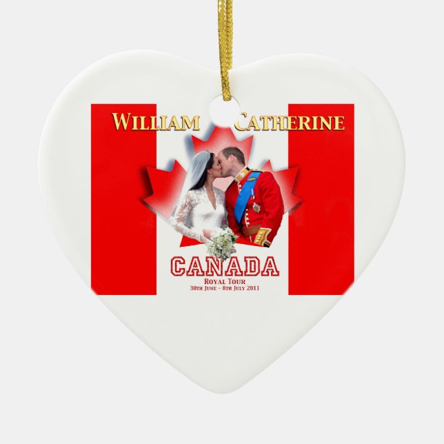 William & Catherine Canada Royal Tour Keramik Ornament (Vorne)