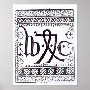 William Caxtons Druck-Kennzeichen Poster