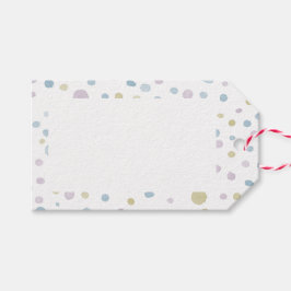 William Confetti Watercolor Dots Gift Tag Geschenkanhänger