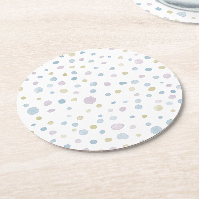 William Confetti Watercolor Dots Paper Untersetzer (Angewinkelt)