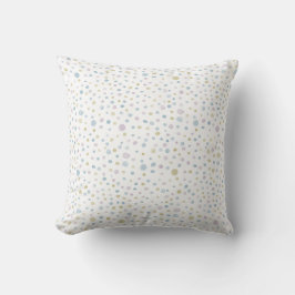 William Confetti Watercolor Dots Throw Pillow Kissen