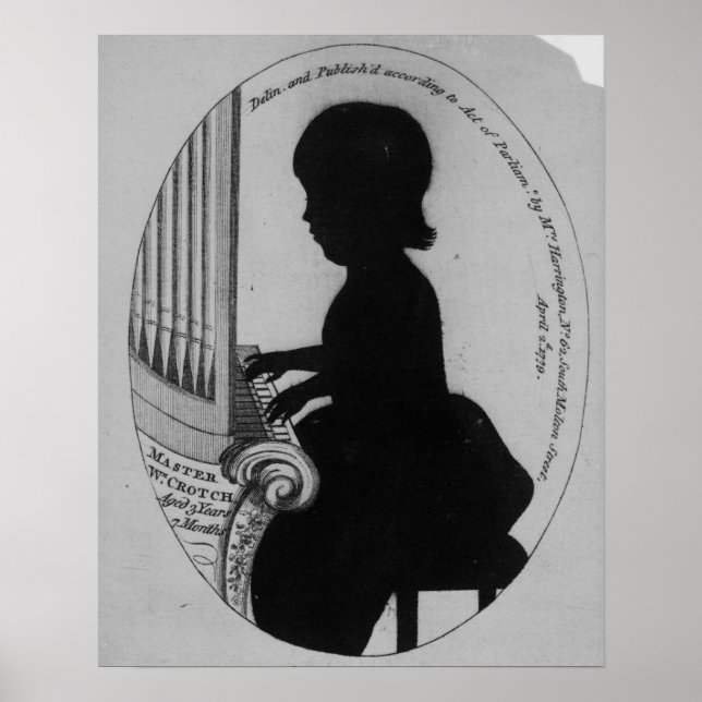 William Crotch spielt Orgel Poster (Vorne)
