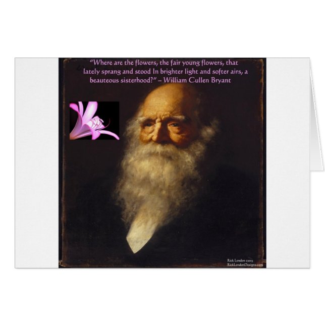 William Cullen Bryant Blume Gedicht (Vorderseite (Horizontal))