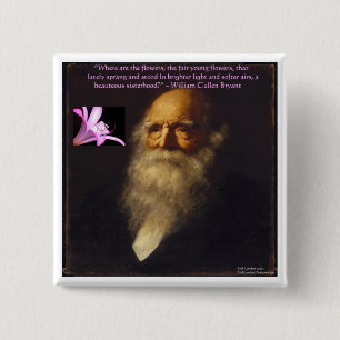 William Cullen Bryant Blume Gedicht Button