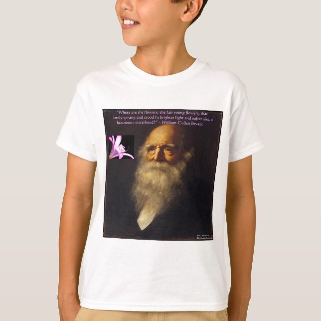 William Cullen Bryant Blume Gedicht T-Shirt (Vorderseite)
