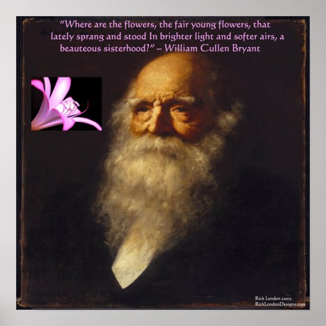 William Cullen Bryant Blume Poster (Vorne)
