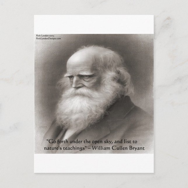 William Cullen Bryant & Nature Zitat Postkarte (Vorderseite)
