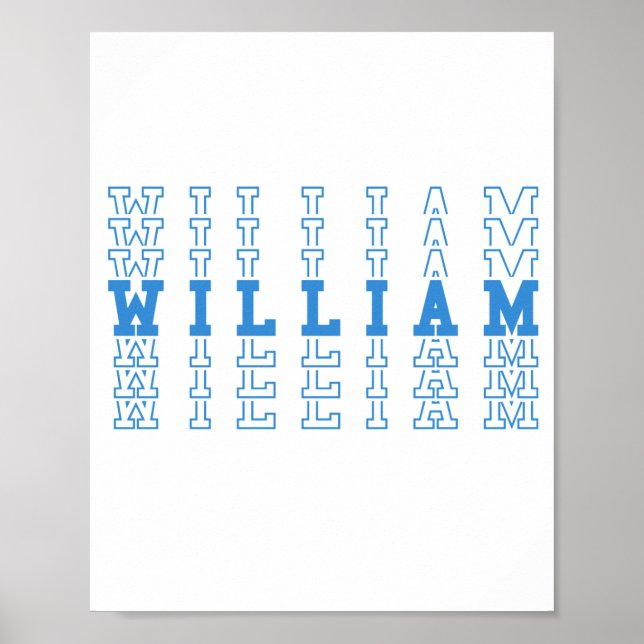 William Custom Boy Name Poster (Vorne)