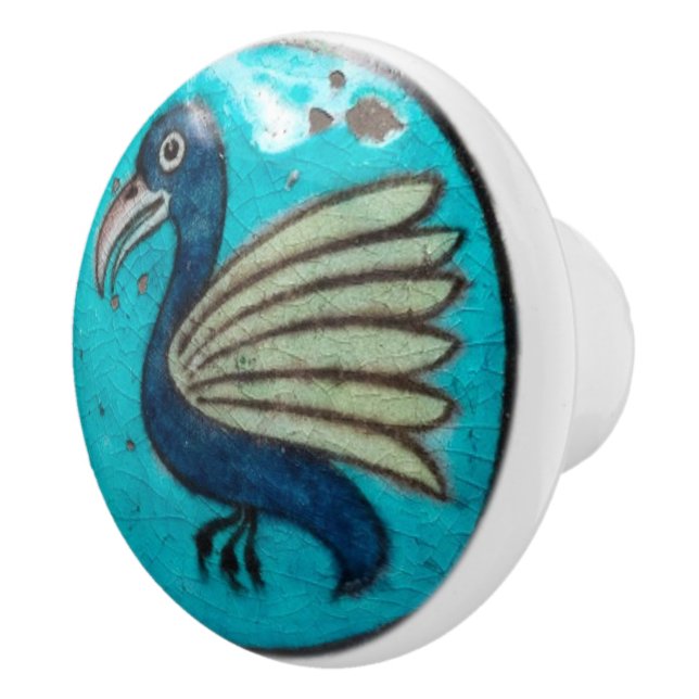 William De Morgan Dragon Keramik Knob Keramikknauf (Rechts)