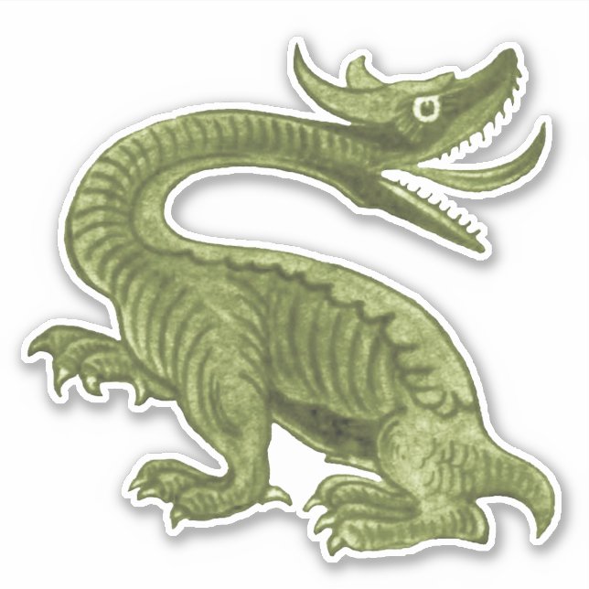 William De Morgan Dragon Vinyl Sticker (Vorderseite)