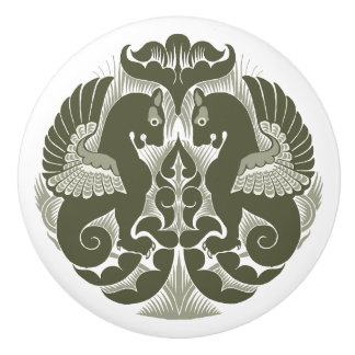 William De Morgan Green Griffins Keramikgriff Keramikknauf