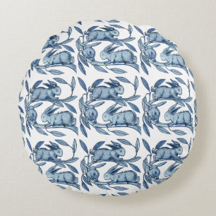William De Morgan Rabbits Cushions Rundes Kissen