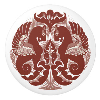 William De Morgan Roter Greifen Keramik-Griff Keramikknauf