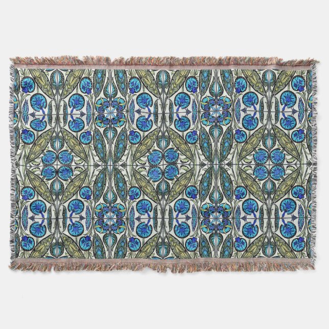 William De Morgan Viktorianisch Textiles Decke (Vorderseite)