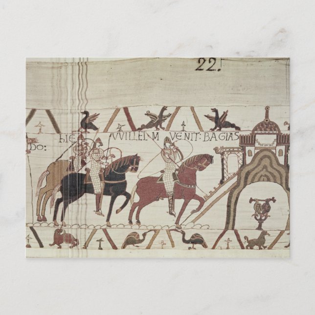 William der Eroberer kommt bei Bayeux an Postkarte (Vorderseite)