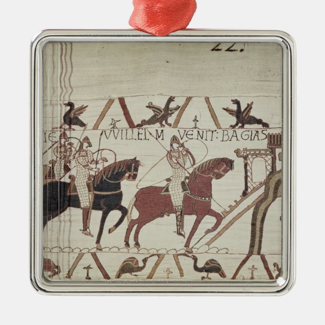 William der Eroberer kommt in Bayeux an Ornament Aus Metall (Vorne)