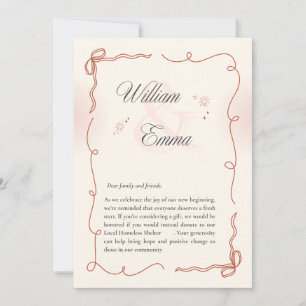 "William & Emmas herzliche Hochzeitskarte Einladung